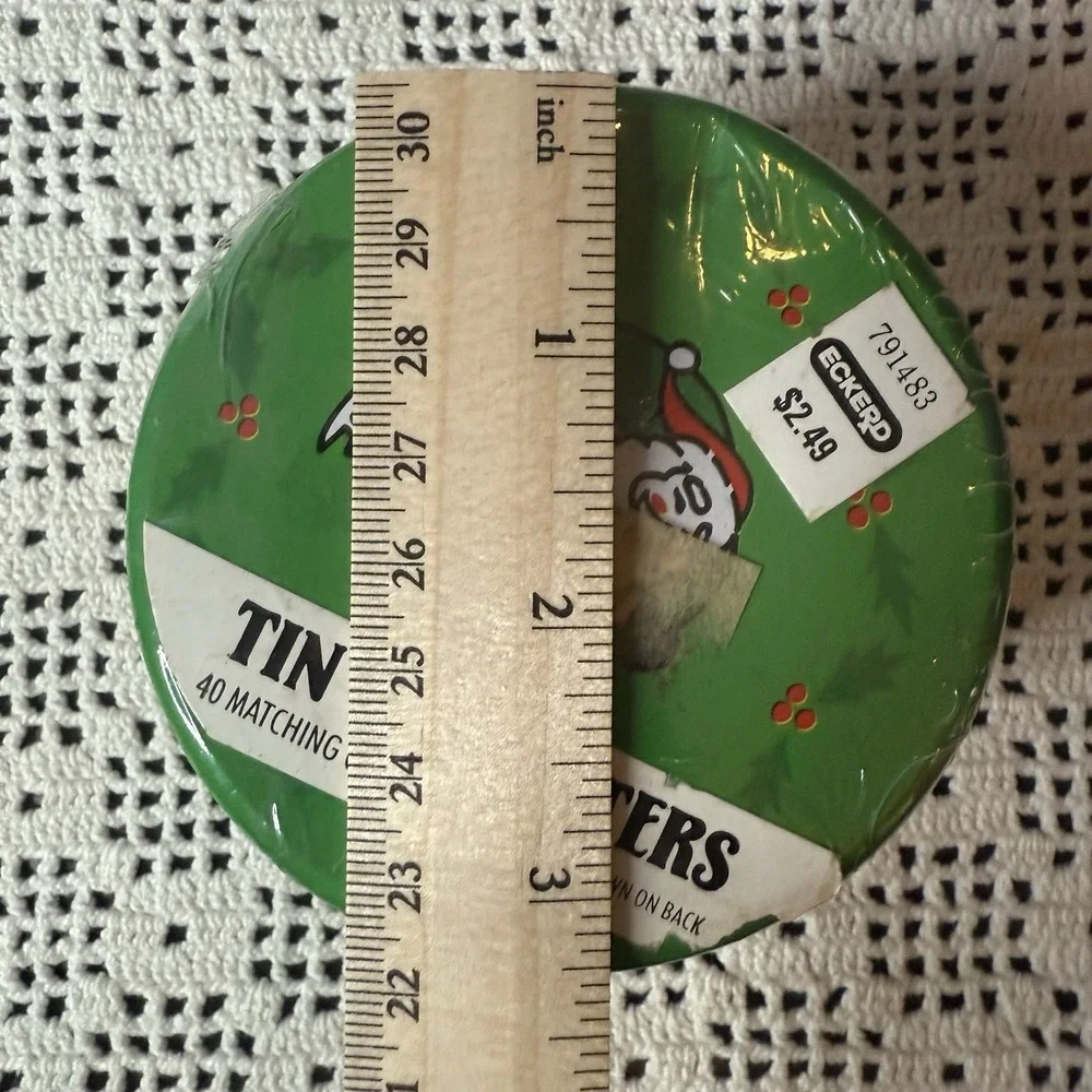 Vintage Santa Coasters with Tin 40 Count Made In Hong Kong New Sealed